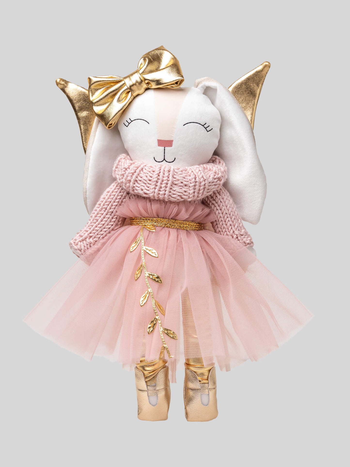 Hada Minono Palo Rosa con Alas Rosas Metálicas – 30 cm