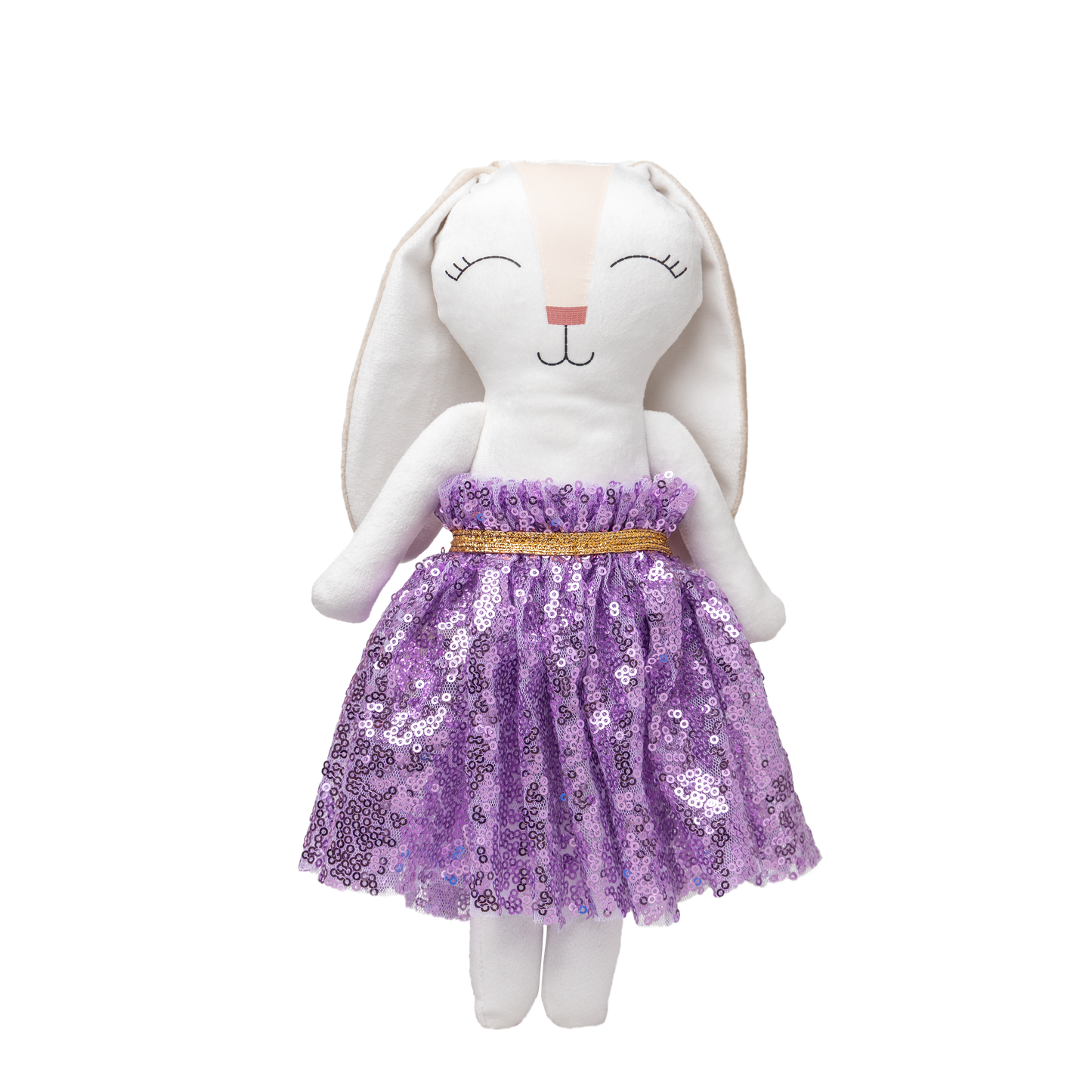Tutu morado brillos para conejo de tela Minono
