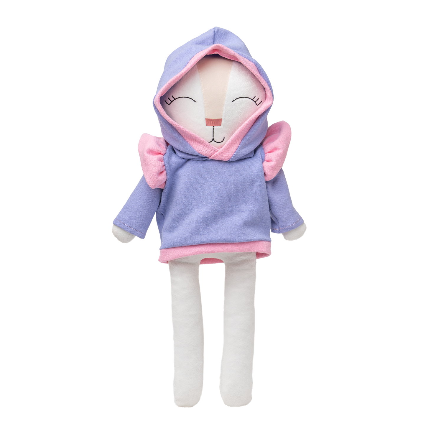 Sudadera combinada lila para conejo de tela Minono