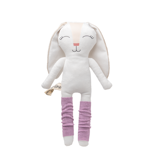 Calentadores morado para conejo de tela Minono