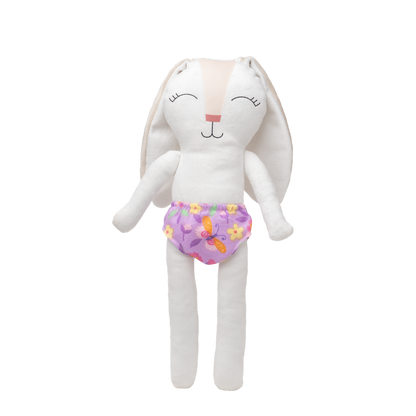 Calzones print floral lila para conejo de tela Minono