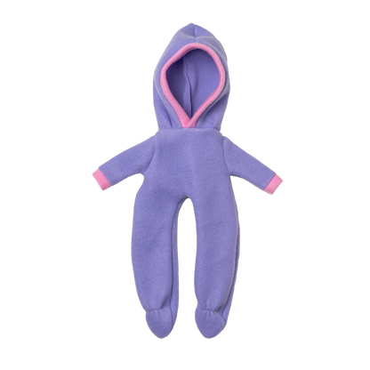 Mameluco morado para conejo de tela Minono