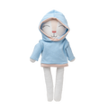 Sudadera combinada azul para conejo de tela Minono