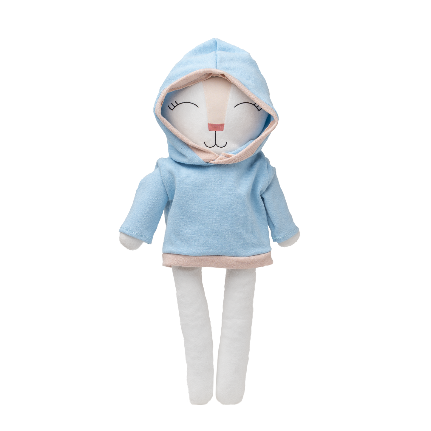 Sudadera combinada azul para conejo de tela Minono