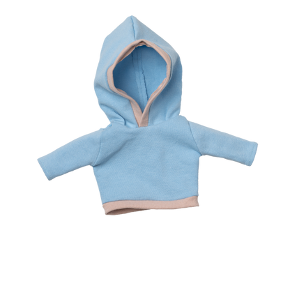 Sudadera combinada azul para conejo de tela Minono