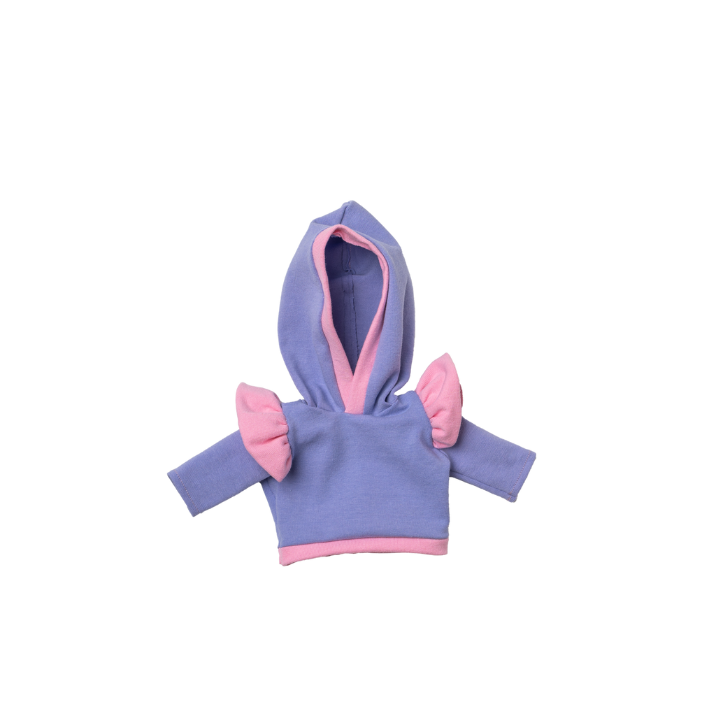 Sudadera combinada lila para conejo de tela Minono