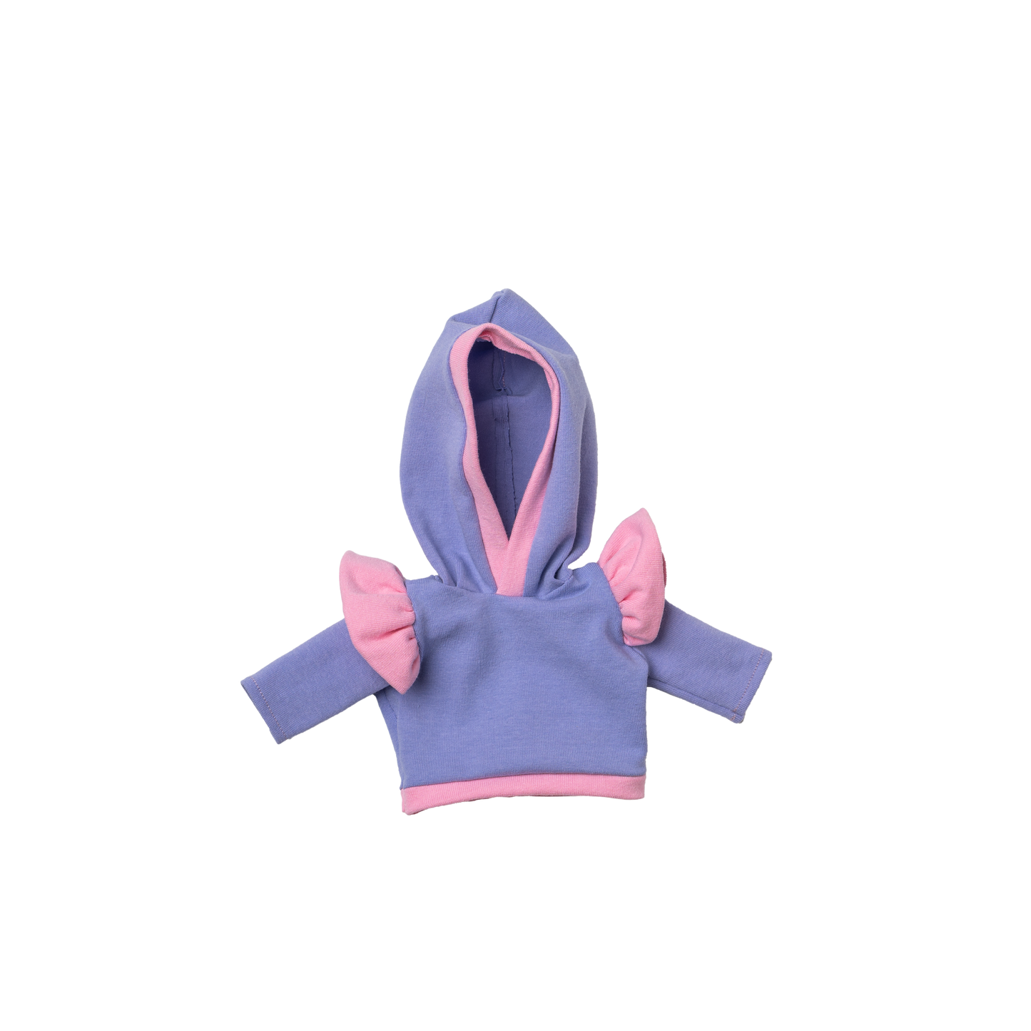 Sudadera combinada lila para conejo de tela Minono