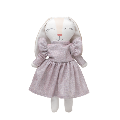 Vestido brillos para conejo de tela Minono