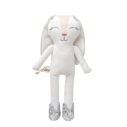 Zapatos plata para conejo de tela Minono