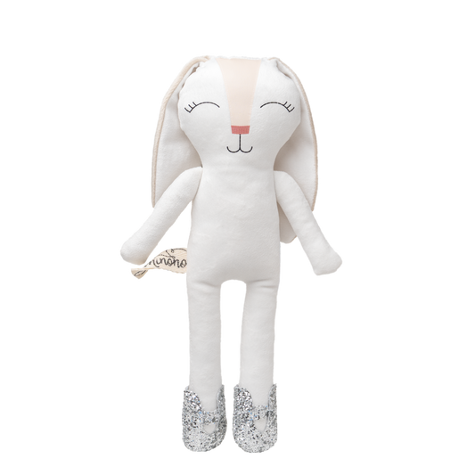 Zapatos plata para conejo de tela Minono