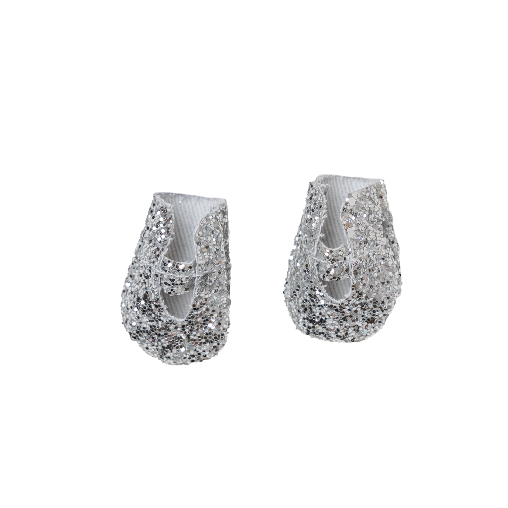 Zapatos plata para conejo de tela Minono