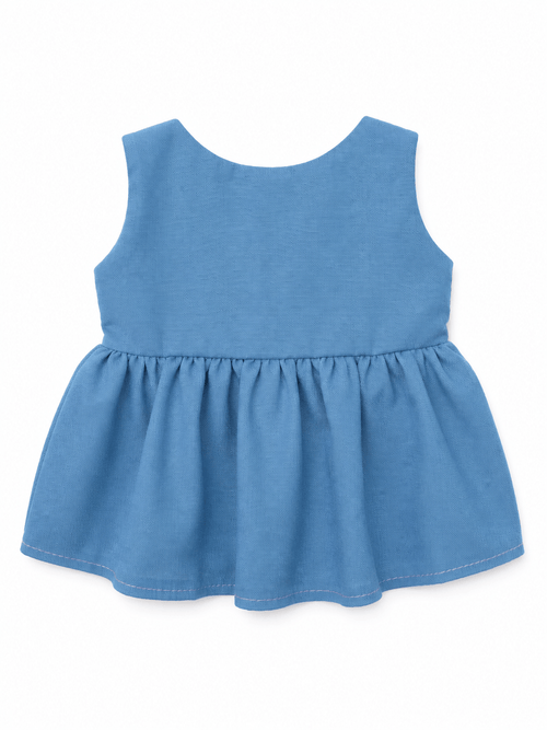Blusa sin mangas de mezclilla para conejo Minono 30 cm