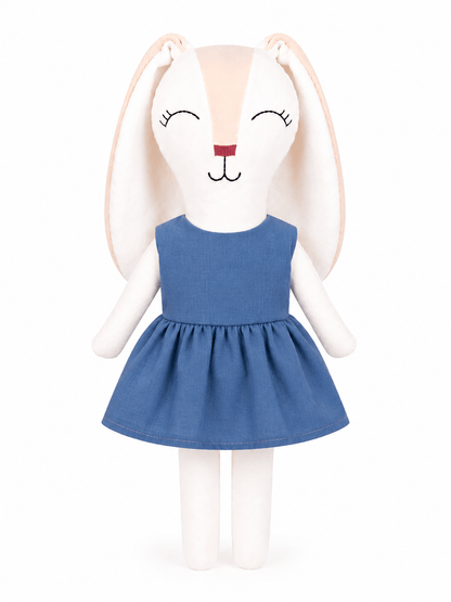 Blusa sin mangas de mezclilla para conejo Minono 30 cm