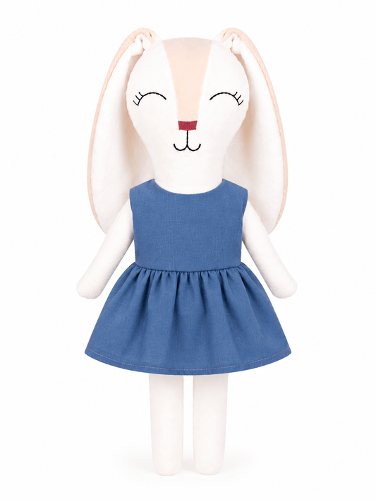 Blusa sin mangas de mezclilla para conejo Minono 30 cm