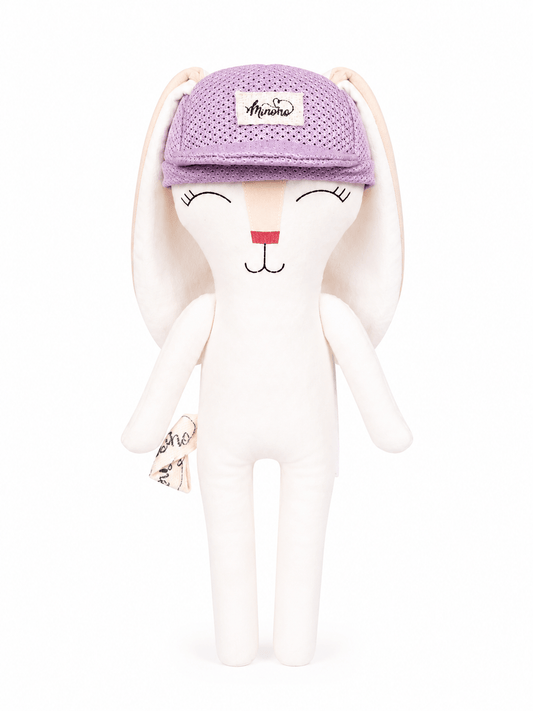 Gorra lila para conejo minono 30 cm