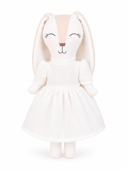 Vestido ivory para conejo Minono 30 cm