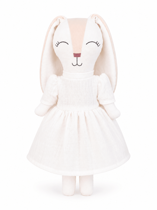 Vestido ivory para conejo Minono 30 cm