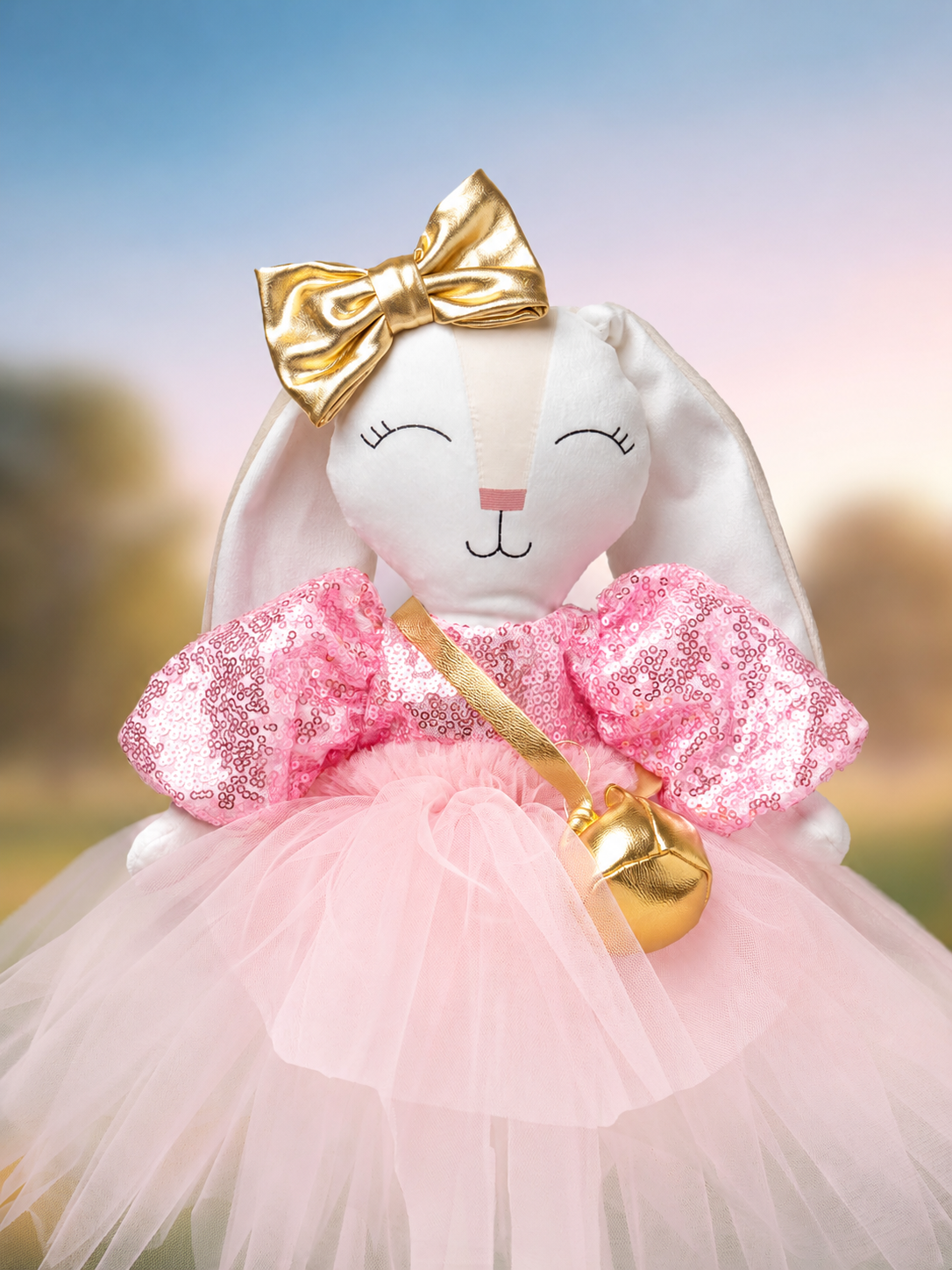 Minono conejo peluche 40 cm princesa rosa 