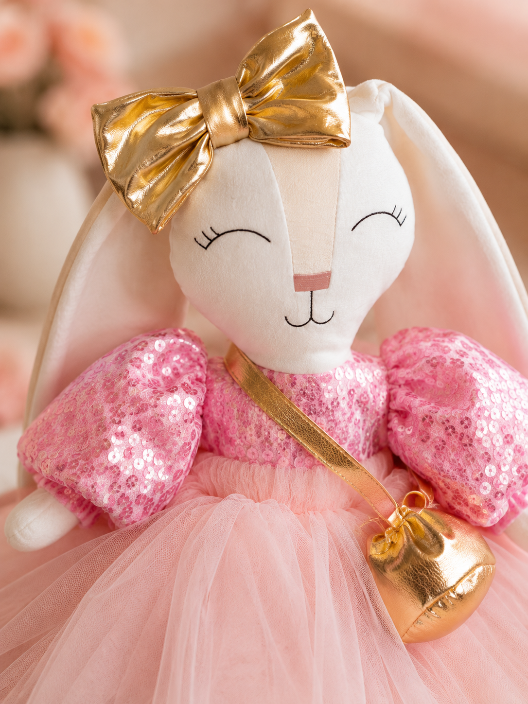 Minono conejo peluche 40 cm princesa rosa 