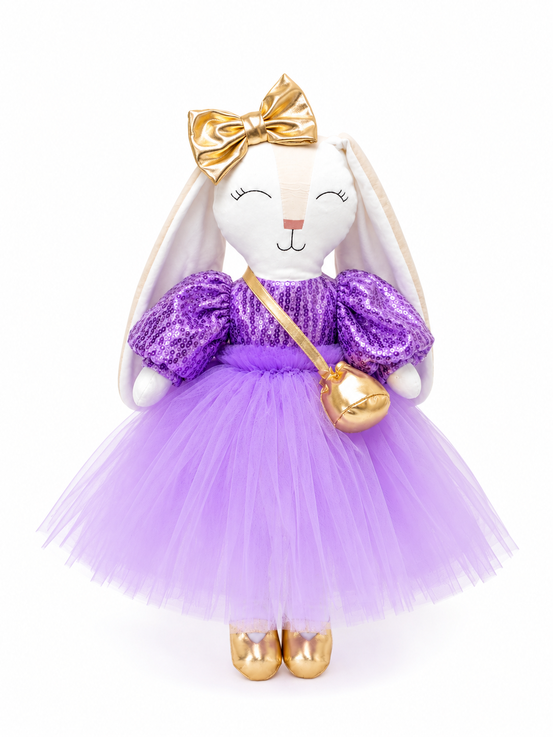 Princesa Conejito Minono con Vestido Encantador morado– 41 cm