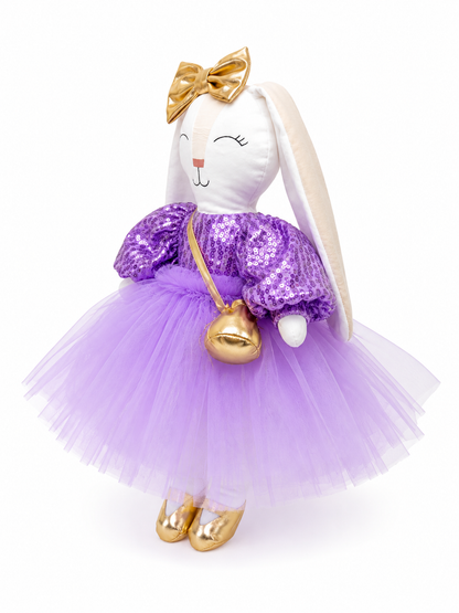 Princesa Conejito Minono con Vestido Encantador morado– 41 cm