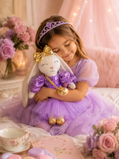 Princesa Conejito Minono con Vestido Encantador morado– 41 cm