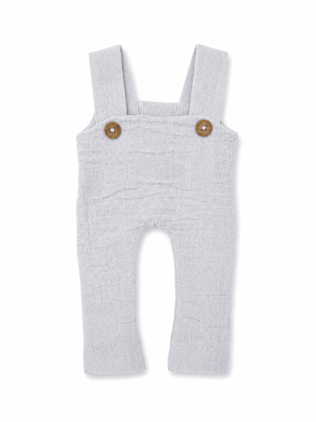 Overol gris lino para conejo Minono 30 cm