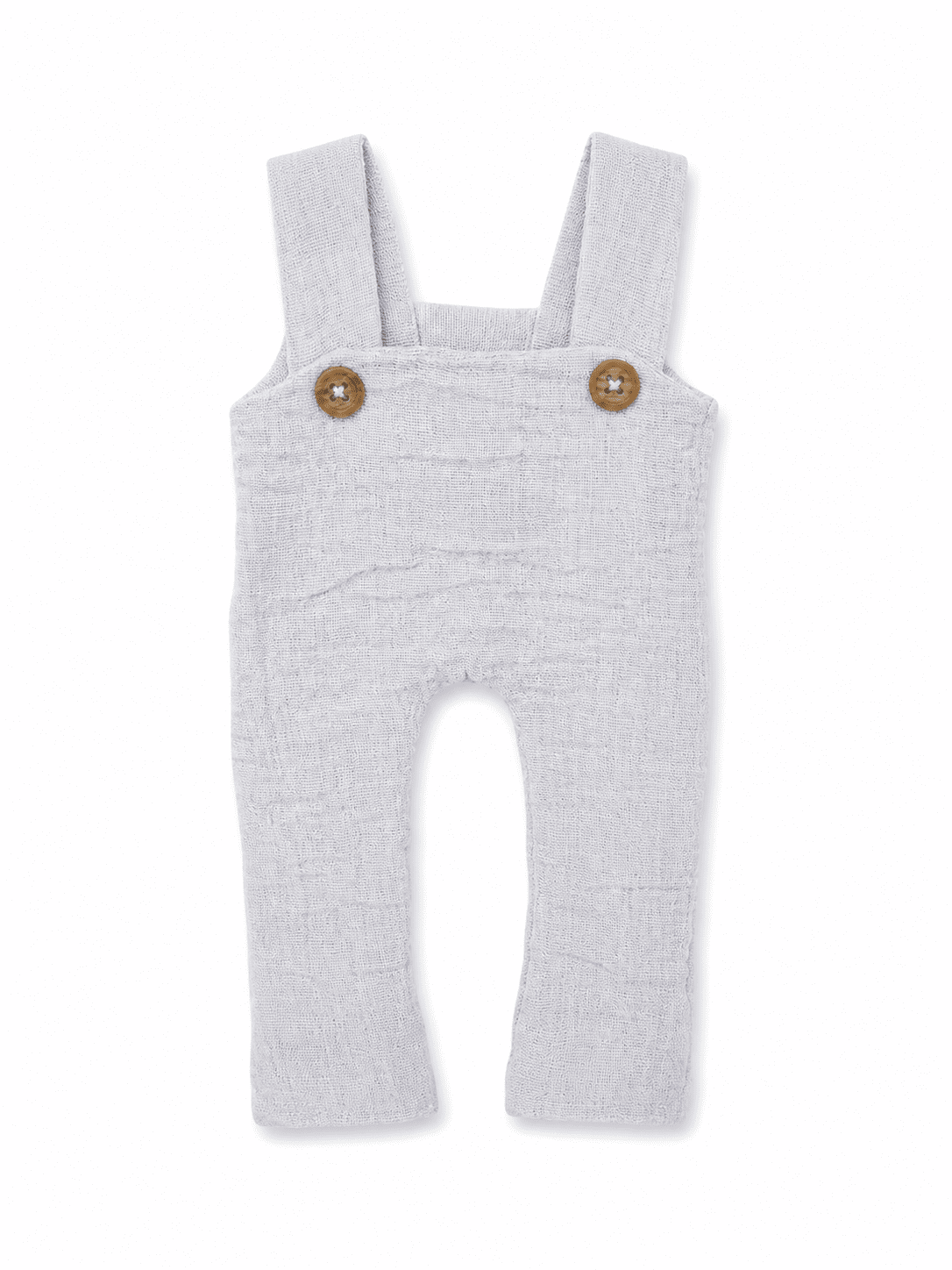 Overol gris lino para conejo Minono 30 cm