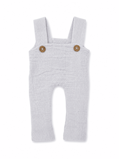 Overol gris lino para conejo Minono 30 cm