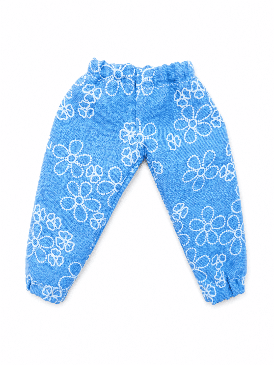 Pantalón azul floral para conejo Minono 30 cm