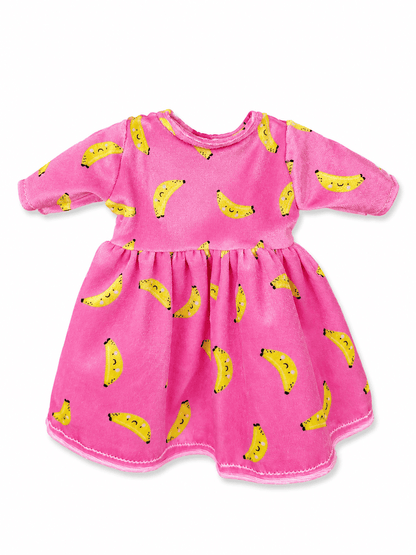 Vestido rosa bananas para conejo Minono 30 cm